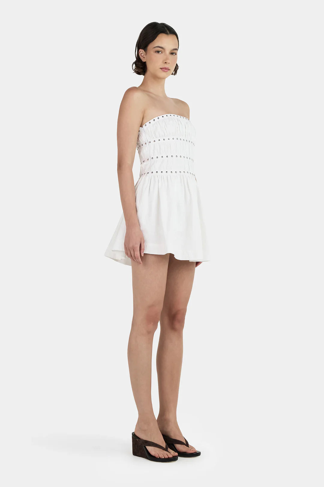 Jenny Studded Mini Dress Ivory L / Ivory Jenny Studded Mini Dress Ivory L / Ivory